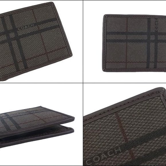 Coach Camden Tattersall Slim Billfold Wallet - Picture 3 of 6